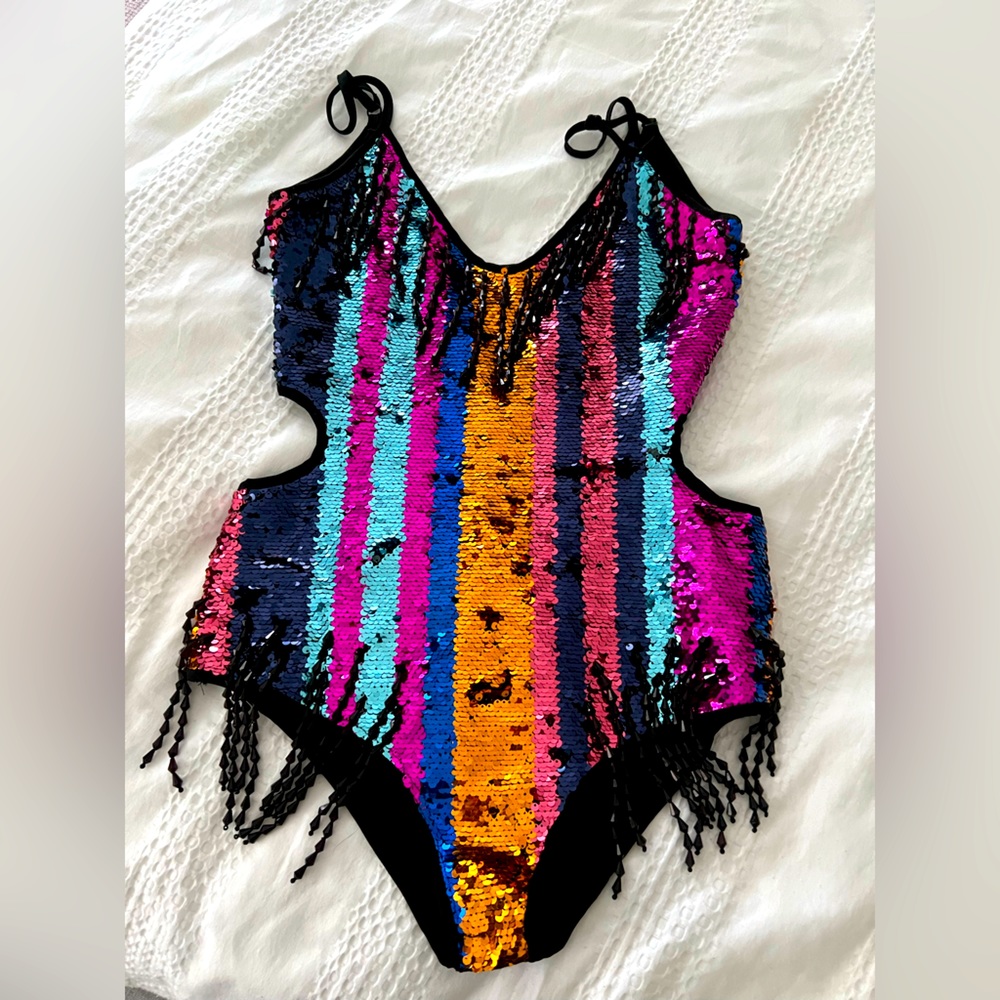 Gorgeous sequined bodysuit by Elsie & Fred